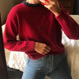 Vintage GAP Red Sweater Cotton Blend